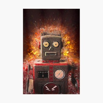 Robot on fire