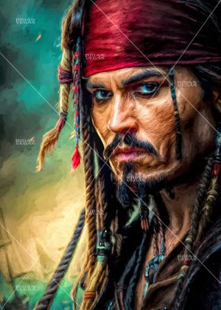 Pirate captain Johnny Depp